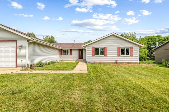 9650 Edgefield Rd, Roscoe, IL 61073 - single story home featuring a front yard and an attached garage