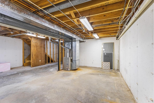 9650 Edgefield Rd, Roscoe, IL 61073 - unfinished basement with heating unit