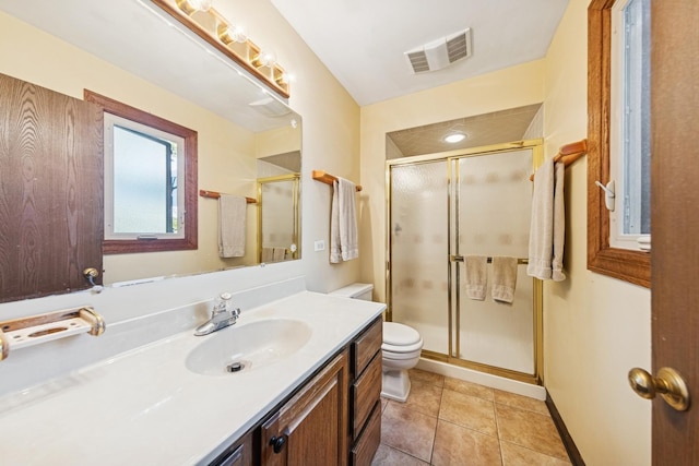 13040 W Tanglewood Cir, Palos Park, IL 60464 - full bath with vanity, a shower stall, and tile patterned floors