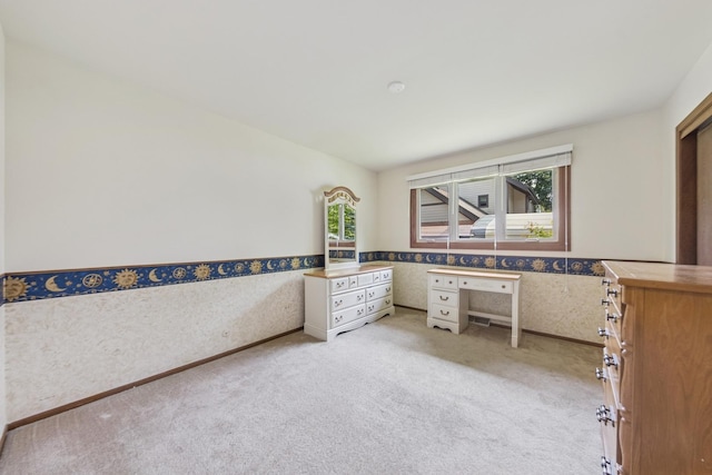 13040 W Tanglewood Cir, Palos Park, IL 60464 - unfurnished office with plenty of natural light, carpet, wallpapered walls, and wainscoting