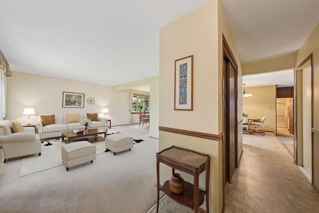 13040 W Tanglewood Cir, Palos Park, IL 60464 - living area with a chandelier