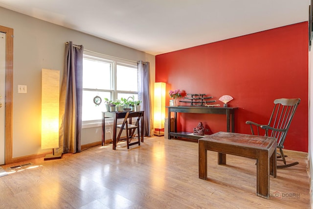 831 Mansfield Ct, Schaumburg, IL 60194 - sitting room with wood finished floors and an office area
