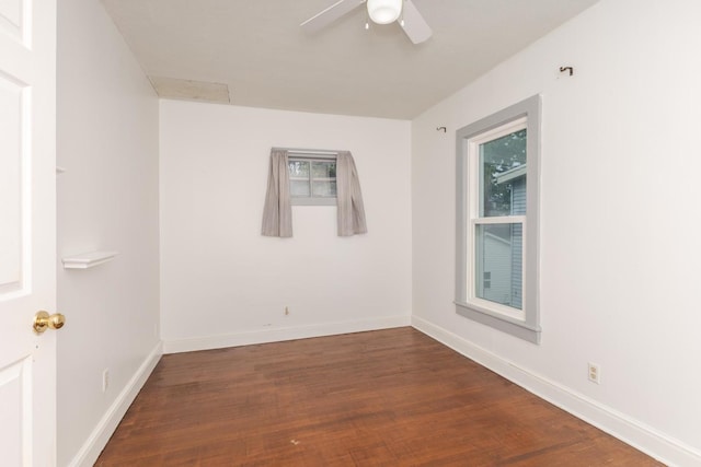 602 N Lee St, Bloomington, IL 61701 - spare room with wood finished floors and ceiling fan