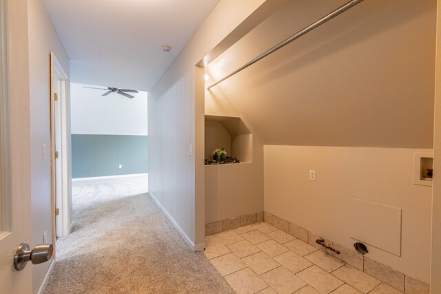 402 Lincoln St, Seatonville, IL 61359 - laundry room featuring light carpet and baseboards