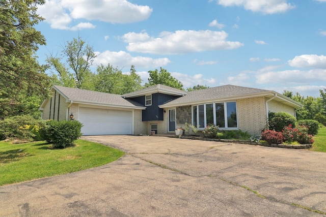 15807 W 139th St, Homer Glen, IL 60491 - split level home with brick siding, a garage, and concrete driveway