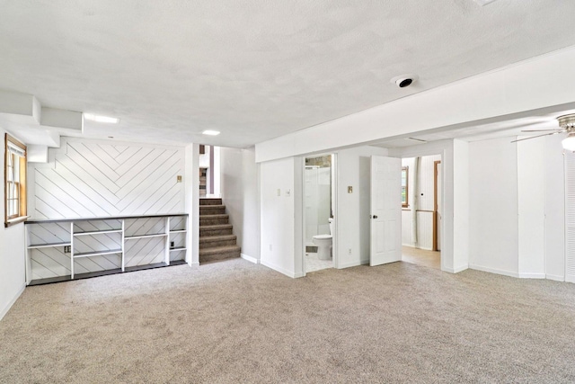 15807 W 139th St, Homer Glen, IL 60491 - finished below grade area featuring carpet flooring, stairs, and a ceiling fan