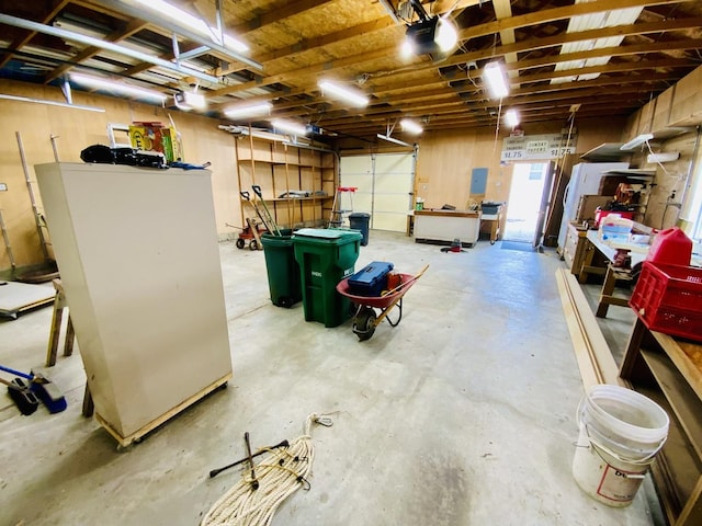 157 Prairie St, Ottawa, IL 61350 - garage featuring a garage door opener and a workshop area