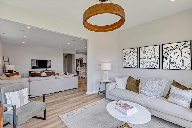 2804 Autumn Ridge Ct, Lindenhurst, IL 60046 - living area featuring recessed lighting and light wood finished floors