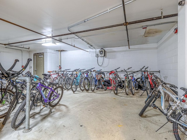 500 W Huntington Commons Rd Unit 150, Mount Prospect, IL 60056 - garage featuring bike storage and concrete block wall