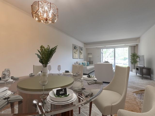 500 W Huntington Commons Rd Unit 150, Mount Prospect, IL 60056 - carpeted dining space featuring a chandelier