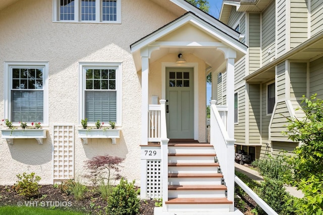 729 N Cuyler Ave, Oak Park, IL 60302 - view of exterior entry with stucco siding