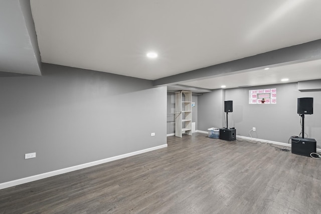 5520 S Kildare Ave, Chicago, IL 60629 - below grade area featuring wood finished floors and recessed lighting
