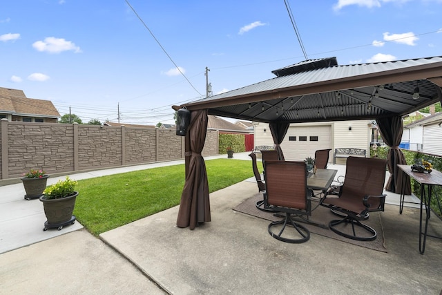 5520 S Kildare Ave, Chicago, IL 60629 - view of patio / terrace with a gazebo and outdoor dining space