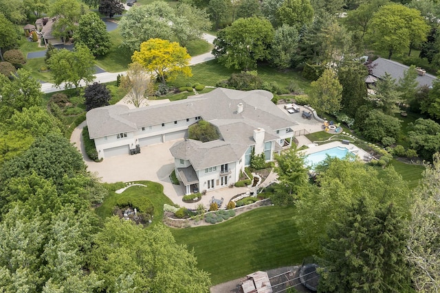 1877 Banbury Rd, Inverness, IL 60067 - aerial view of property's location with a pool