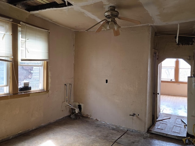 8847 S Burley Ave, Chicago, IL 60617 - laundry room featuring plenty of natural light and a ceiling fan