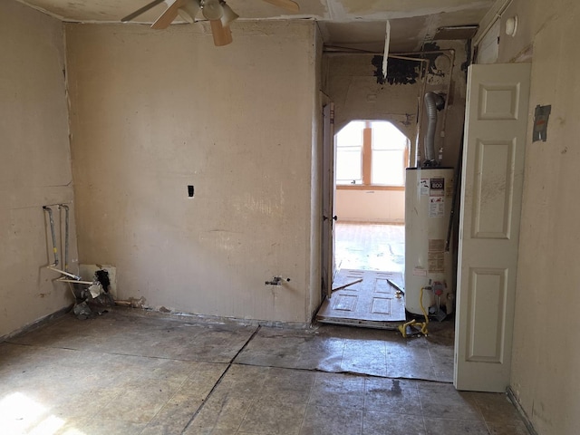 8847 S Burley Ave, Chicago, IL 60617 - interior space with gas water heater and a ceiling fan