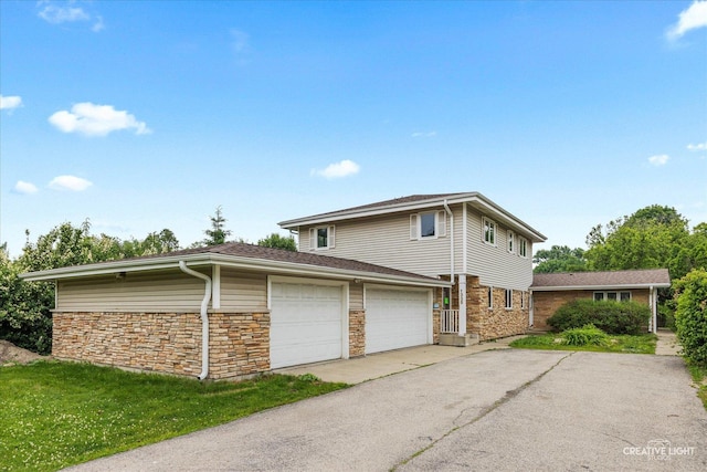 1325 E Lake Ave, Glenview, IL 60025 - view of property exterior with driveway and stone siding