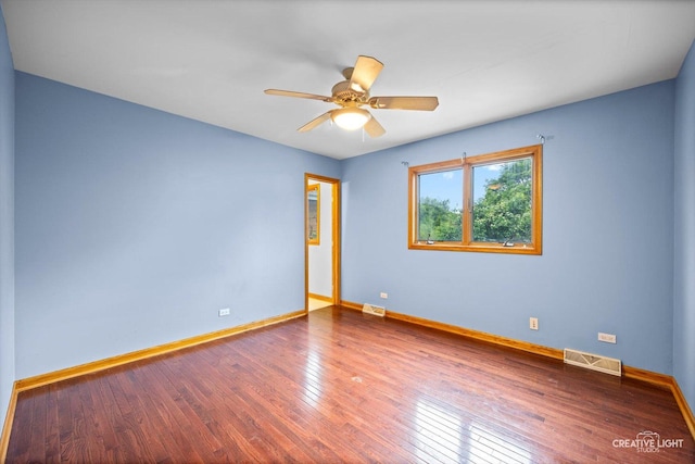 1325 E Lake Ave, Glenview, IL 60025 - empty room featuring wood-type flooring and a ceiling fan