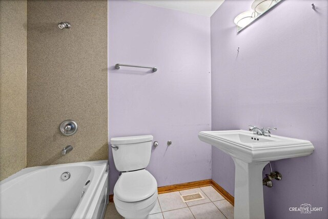 1325 E Lake Ave, Glenview, IL 60025 - full bathroom featuring tile patterned flooring and a tub