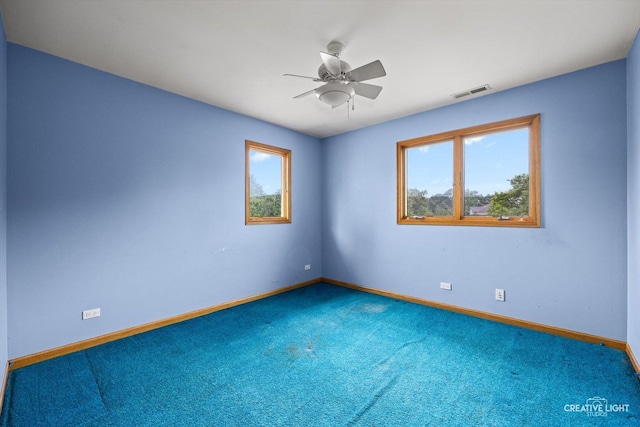 1325 E Lake Ave, Glenview, IL 60025 - empty room with carpet floors and a ceiling fan