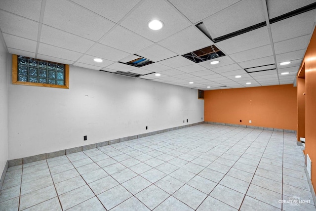 1325 E Lake Ave, Glenview, IL 60025 - spare room with a drop ceiling and recessed lighting