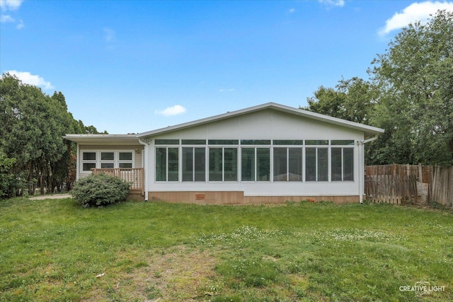 1325 E Lake Ave, Glenview, IL 60025 - back of house with a sunroom