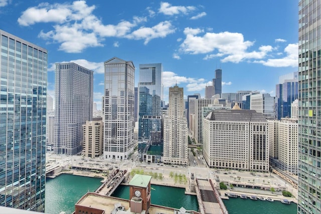 345 N Lasalle Blvd Unit 3904, Chicago, IL 60654 - view of city skyline with a nearby body of water and a notable bridge