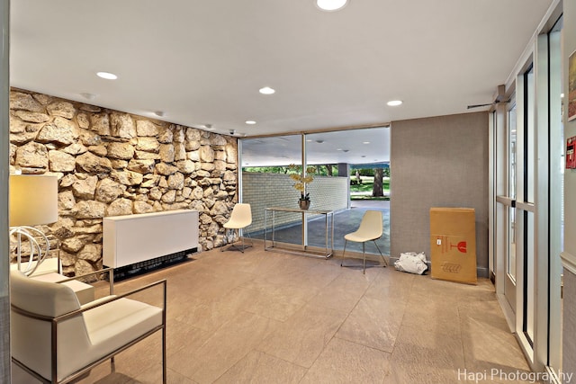 1567 Ridge Ave Unit 401, Evanston, IL 60201 - building lobby featuring recessed lighting and floor to ceiling windows