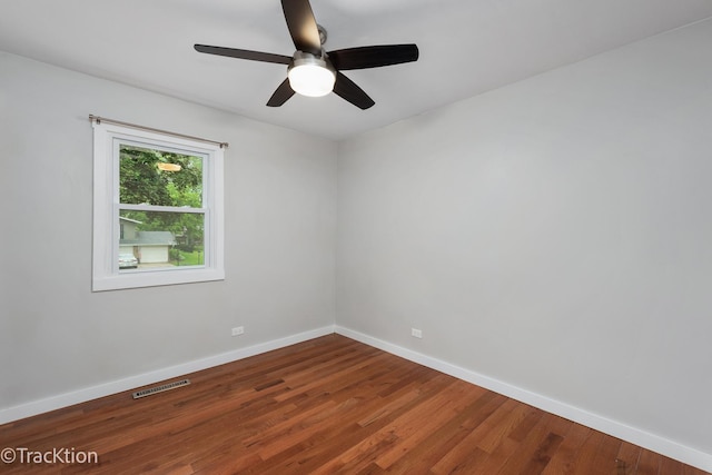 6943 Parkview Dr, Downers Grove, IL 60516 - unfurnished room featuring wood finished floors and ceiling fan