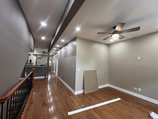 5757 S Aberdeen St, Chicago, IL 60621 - corridor with dark wood finished floors and recessed lighting