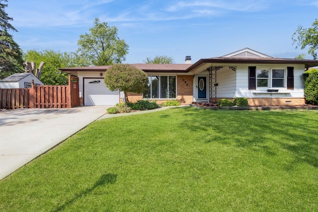 848 Bonita Ave, Elk Grove Village, IL 60007 - single story home with a garage, driveway, and brick siding