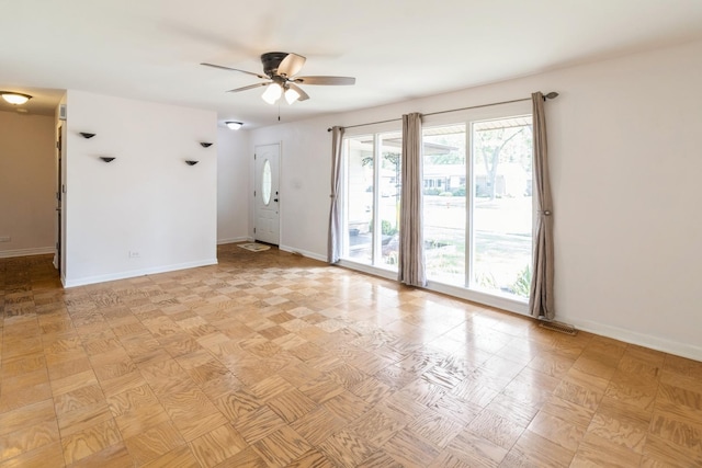 848 Bonita Ave, Elk Grove Village, IL 60007 - unfurnished room featuring ceiling fan and baseboards