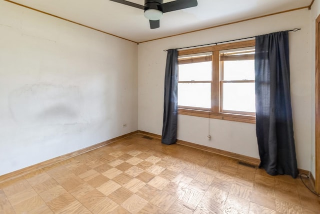 848 Bonita Ave, Elk Grove Village, IL 60007 - empty room with baseboards and ceiling fan