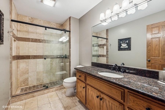 3104 Royal Fox Dr, Saint Charles, IL 60174 - full bath with a stall shower, vanity, and tile patterned floors
