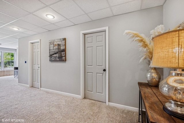9520 Nicklaus Ln, Crystal Lake, IL 60014 - corridor featuring carpet flooring and a drop ceiling