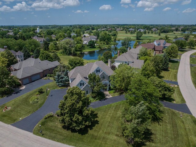 9520 Nicklaus Ln, Crystal Lake, IL 60014 - aerial perspective of suburban area featuring a nearby body of water and a tree filled landscape