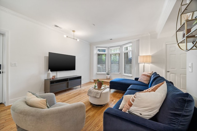 1443 N Mohawk St Unit 1, Chicago, IL 60610 - living room featuring ornamental molding and wood finished floors