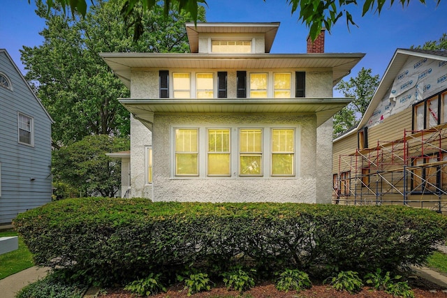 3218 Wenonah Ave, Berwyn, IL 60402 - traditional style home featuring stucco siding and a chimney