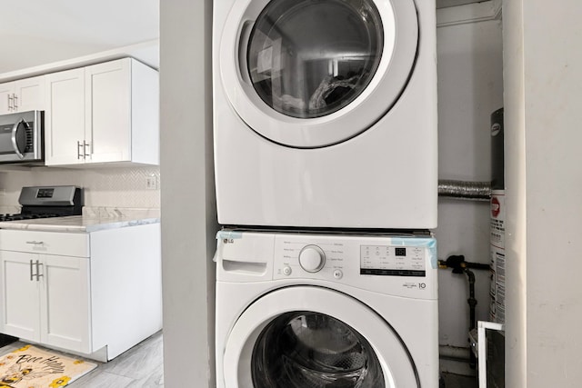 417 Dellwood Ave, Lockport, IL 60441 - washroom with stacked washer / dryer
