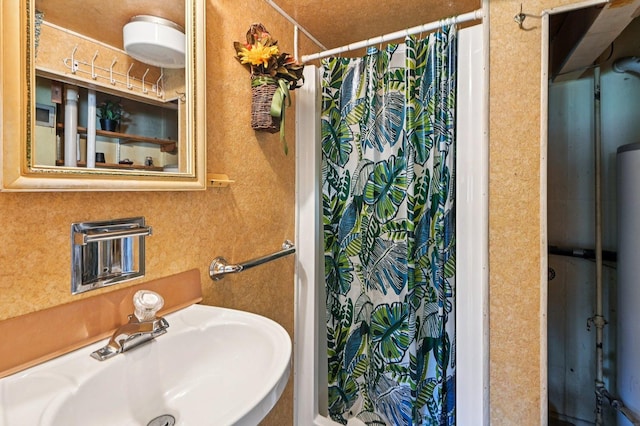 1127 Herbert Ave, Berkeley, IL 60163 - bathroom with a sink and curtained shower