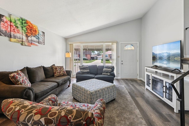 1127 Herbert Ave, Berkeley, IL 60163 - living room with lofted ceiling and wood finished floors