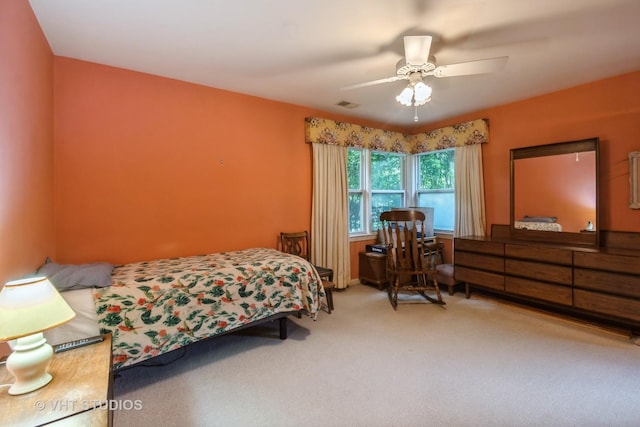 2601 Gordon Dr, Flossmoor, IL 60422 - bedroom with carpet flooring and a ceiling fan