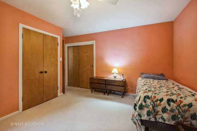 2601 Gordon Dr, Flossmoor, IL 60422 - carpeted bedroom featuring a closet and a ceiling fan