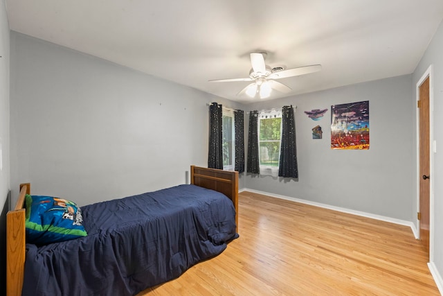 1907 S St, Geneva, IL 60134 - bedroom with wood finished floors and ceiling fan