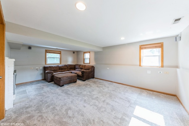 2510 Timber Ln, Lindenhurst, IL 60046 - living area featuring carpet floors and recessed lighting