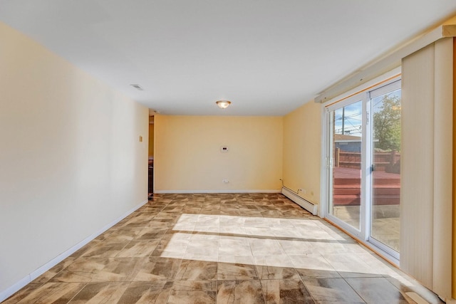 135 N Floyd Ln, Chicago Heights, IL 60411 - unfurnished room featuring baseboard heating and baseboards
