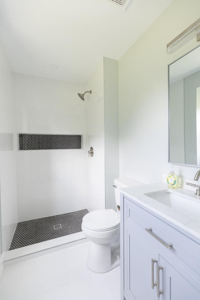 3145 Hillside Ln, Darien, IL 60561 - full bath with a stall shower, vanity, and tile patterned floors