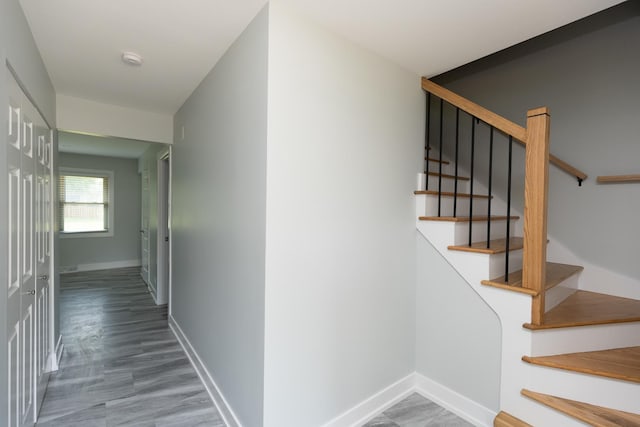 3145 Hillside Ln, Darien, IL 60561 - hall featuring stairway and wood finished floors