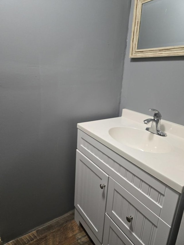 16517 Plainview Dr, Markham, IL 60428 - bathroom with vanity and wood finished floors