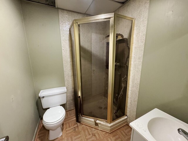 310 N 3rd Ave, Chenoa, IL 61726 - bathroom with toilet and a stall shower